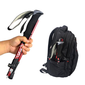 5-Section Outdoor Folding Trekking Pole – Portable Hiking Walking Stick for Travel