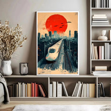 Load image into Gallery viewer, Retro Japanese Landscape Canvas Printing Asian Art Railway Wall Art Poster Modern Living Room Bedroom Bathroom Home Decor