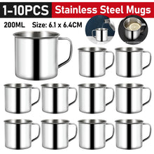 Load image into Gallery viewer, Stainless Steel Coffee Mugs Insulated Coffee &amp; Tea Cup with Handles Shatterproof 200mL Metal Cup Mug Kitchen Accessories