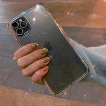 Load image into Gallery viewer, Luxury Glitter Bumper Bling Clear Case for IPhone 15 14 13 12 11 Pro Max Mini X XS Max XR 7 8 Plus 16 Pro Silicone Acrylic Cover