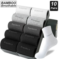 10 Pairs Bamboo Fiber Socks Men Breathable Anti-Bacterial EU38-46