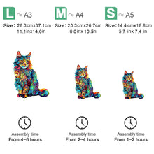 Load image into Gallery viewer, Wooden puzzle Cat Gift Box Exquisite Gift Irregular animal shape puzzle personalized A3A4A5 Gift Family interaction