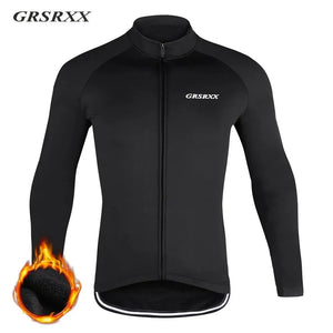 GRSRXX Thermal Winter Cycling Jacket MTB Bike Coat Long Sleeve Unisex Jersey