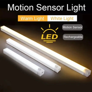LED Rechargeable Motion Sensor Bar Light Dimmable Night Cabinet Lamp Kitchen Room