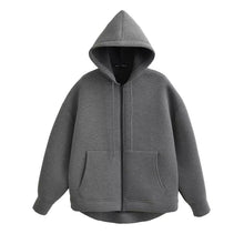Load image into Gallery viewer, HH Autumn Women Casual Hooded Jacket Loose Oversize Zipper Hoodie Sweatshirts Solid Coat Office Lady Chic Outwear Tops