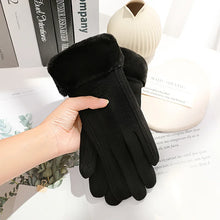 Load image into Gallery viewer, Women Winter Warm Plush Gloves Suede Touchscreen Driving Outdoor Sports Mittens