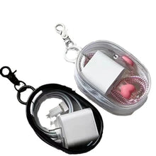Load image into Gallery viewer, Transparent Storage Bags Keychain Data Line Coin Toys Organizer Case Thicken Clear Wallet Keyring Car Key Holder Jewelry Gifts