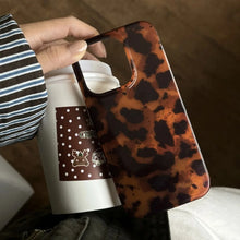 Load image into Gallery viewer, Retro Amber Texture Laser Phone Case For iPhone 17 16 Pro Max 15 14 13 12 11 XS XR 7 8 Plus 16E Stylish Leopard Print Soft Cover