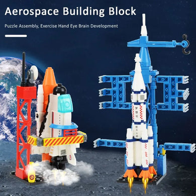 Space Shuttle Building Blocks | Creative Aviation Rocket Launch Toy for Kids