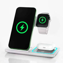 Load image into Gallery viewer, 3 in 1 Wireless Travel Charger Stand For iPhone 16~12 Pro Max iWatch S10~2 SE Ultra AirPods 4/3 Pro Foldable Fast Charging Dock