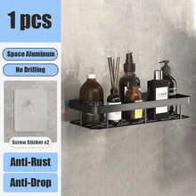 Load image into Gallery viewer, Bathroom Shelf No Drill Wall Mounted Shampoo Bottle Shower Corner Rack Toilet Storage Rack Aluminum Bathroom Kitchen Accessories