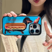 Load image into Gallery viewer, Korean Ins Lovely 3D Hot dog Cute Band Aid Bracket Phone Case For iPhone 17 Air 16 15 14 13 12 11 Pro Max Plus Kawaii Y2K Cover