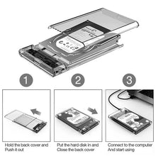 Load image into Gallery viewer, USB 3.0 to SATA III Hard Disk Case - 2.5-Inch External Enclosure for HDD/SSD