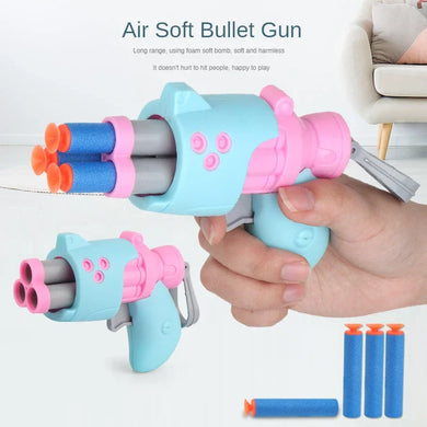 Safe Foam Bullet Toy Gun - Soft Bullet Launcher for Kids' Outdoor Shooting Games