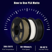 Load image into Gallery viewer, SUNLU PLA Matte 3D Printing Filament 1.75mm 0.25KG Frosted Texture High Quality