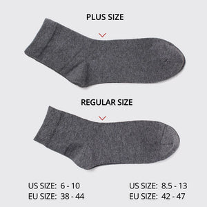 HSS Men's Cotton Business Socks - Soft, Breathable, Stylish, Plus Size 6.5-14