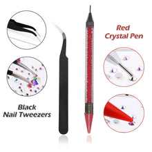 Load image into Gallery viewer, DIY Nail Art Rhinestones Set Crystal AB Decoration with Tools Nails Accessories