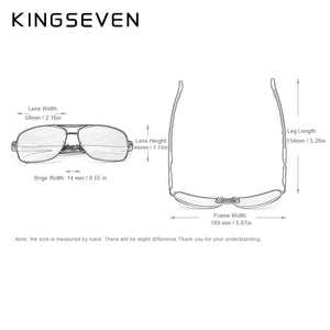 KingSeven Aluminum Polarized Sunglasses: Fashion Frame Mirror Sun Glasses