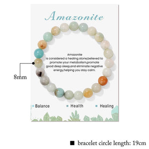 2024 Fashion Natural Stone Bracelet – Amethyst, Tiger Eye, Garnet Elastic Band Jewelry