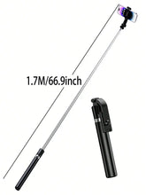 Load image into Gallery viewer, 1700mm Selfie Stick Wireless Selfie Stick Phone Tripod Extendable  Stand Foldable Monopod For Smartphones Balance Steady Shootin