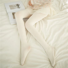 Load image into Gallery viewer, Fall Winter Adult Pantyhose Milk White Silk Socks for Girls Lolita Velvet Thin Bottom Jumpsuit Socks Women