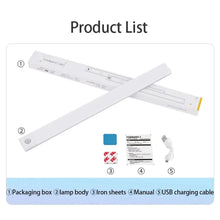 Load image into Gallery viewer, LED Cabinet Light USB Rechargeable Motion Sensor Lamp for Kitchen Wardrobe 20-60cm
