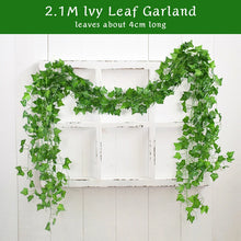 Load image into Gallery viewer, 2.1M Artificial Ivy Leaf Garland - Silk Wall Hanging for Home and Wedding Decor