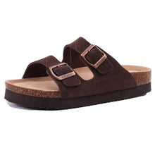 Load image into Gallery viewer, Comwarm Fashion Women's Suede Mules Slippers Men Clogs Cork Insole Sandals With Arch Support Outdoor Beach Slides Home Shoes