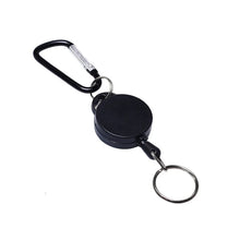 Load image into Gallery viewer, Retractable Keychain Badge Reel Holder Clips Easy-To-Pull Buckle Rope Elastic Keychain for Keychain for Camping Outdoor Key Ring