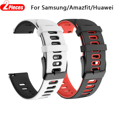 2PCS 20 22mm Silicone Strap for Huawei Watch GT3 GT2 GT2 Pro Replacement Wristband