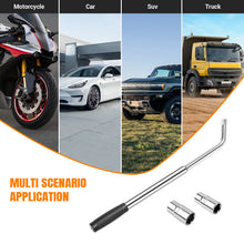 Load image into Gallery viewer, Travel Emergency Breakdown Wrench Set,Extendable Wheel Socket Tyre, Universal Car Lug Wrench Car Wheel Tire Change Tools
