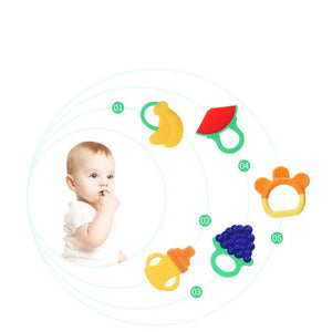 3PCS Silicone Baby Teething Toys - Safe Teethers for Infants and Toddlers - Soothes Gums