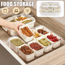 Load image into Gallery viewer, Divided Serving Tray Food Dispenser Kitchen Storage Box 9 Compartments Snack Box for Candy, Nuts, Cookies, Fruit Storage Box