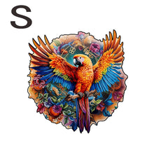 Load image into Gallery viewer, Unique Parrot Pattern Wooden Puzzle, Irregular Animal Shape, Suitable for Holiday Birthday Gifts for Family and Friends