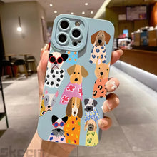 Load image into Gallery viewer, Funny Colorful Dog Pattern Design Phone Case For iPhone 17 16 15 14 Pro Max 12 11 13 Mini 17 Air XS X XR 7 8 Plus 16e Soft Cover