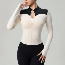 Load image into Gallery viewer, Girls Long Sleeve Activewear Running Sport Coat Slim Workout Zip Up Sleeve Sports Jacket Top Yoga Jackets for Women