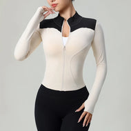 Girls Long Sleeve Activewear Running Sport Coat Slim Workout Zip Up Sleeve Sports Jacket Top Yoga Jackets for Women