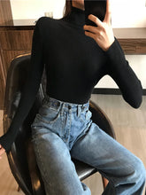 Load image into Gallery viewer, 2025 Autumn Winter Thick Sweater Women Knitted Ribbed Pullover Sweater Long Sleeve Turtleneck Slim Jumper Soft Warm Pull Femme