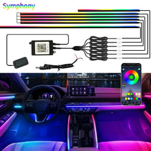 Load image into Gallery viewer, 6/10/18 in 1 Symphony RGB Neon Light Car Ambient Light Interior Acrylic LED Strip Decoration Atmosphere Lamp by APP Control