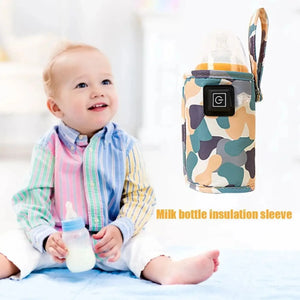 USB Milk Bottle Warmer - Portable Insulated Bag for Baby Nursing Supplies