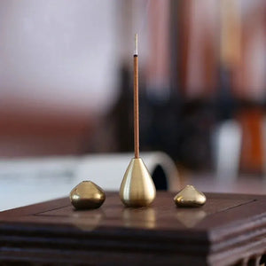 Copper 9-Hole Incense Holder Gourd Burner Aromatherapy Tray Sandalwood Home Decor