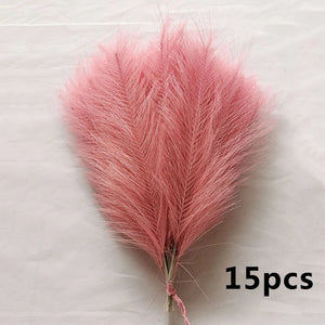 15pcs Artificial Pampas Grass Bouquet - Wedding, Home & Party Decoration Flowers