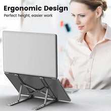 Load image into Gallery viewer, Aluminum Laptop Stand - Ergonomic, Portable, Foldable