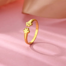 Load image into Gallery viewer, Stainless Steel Zircon Geometric Rings For Women Luxury Evil Eye Gold Color Adjustable Trendy Wedding Aesthetic Jewerly Gift