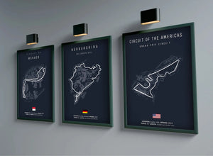 F1 Canvas Track Circuit Wall Art: Aesthetic Motorsport Poster