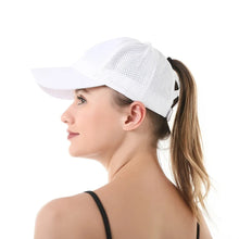 Load image into Gallery viewer, Ponytail Mesh Bucket Hat  Breathable, Sun Protection