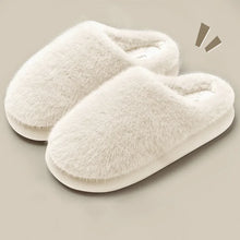 Load image into Gallery viewer, Winter Women's Faux Fur Warm Slippers-Plush Toe-Cover Slip-Resistant Cotton House Shoes,Soft Cozy Indoor Slides with Thick Sole
