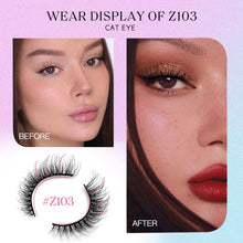 Load image into Gallery viewer, 10 Pairs Natural False Eyelashes 3D Manga Y2K Winged Cat Eye Extension