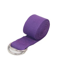 Load image into Gallery viewer, 183*3.8cm Yoga Strap Cotton Exercise Yoga Belt Adjustable Woven Stretch D-Ring Buckle Fitness Stretching Bands Pilates Rope
