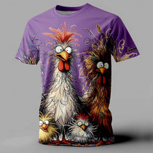 Load image into Gallery viewer, Funny Men's T Shirt Animal Chicken Print Summer Casual Short Sleeve Tee Street Fashion O-Neck Pullover Men's Oversized Clothing